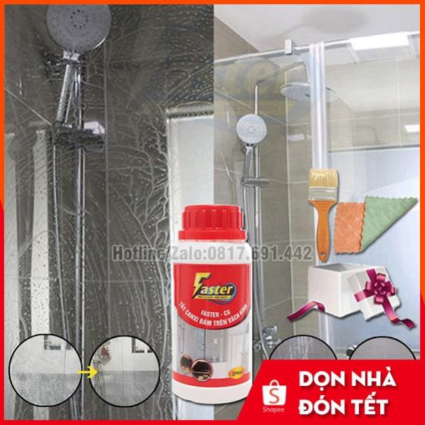 Dung dịch Tẩy Cặn Canxi Vách Kính Nhà Tắm Cực Mạnh Faster CG 250ml