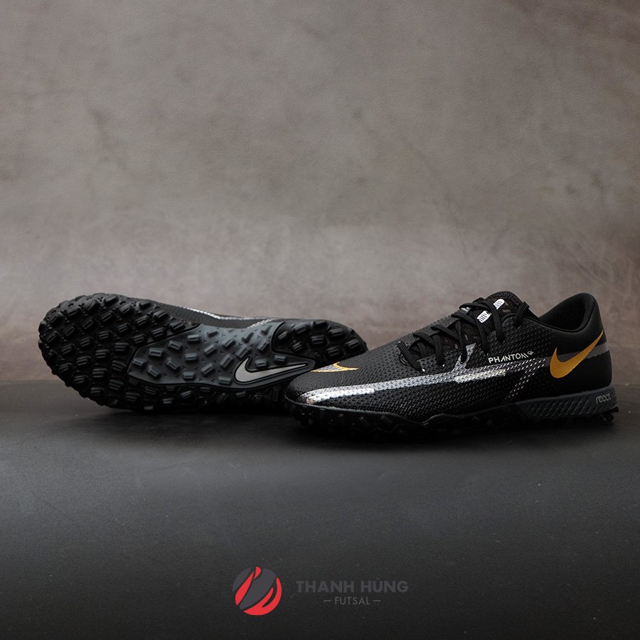 GIÀY ĐÁ BÓNG CHÍNH HÃNG NIKE REACT PHANTOM GT2 PRO TF - DC0768-007 - ĐEN/ĐỒNG
