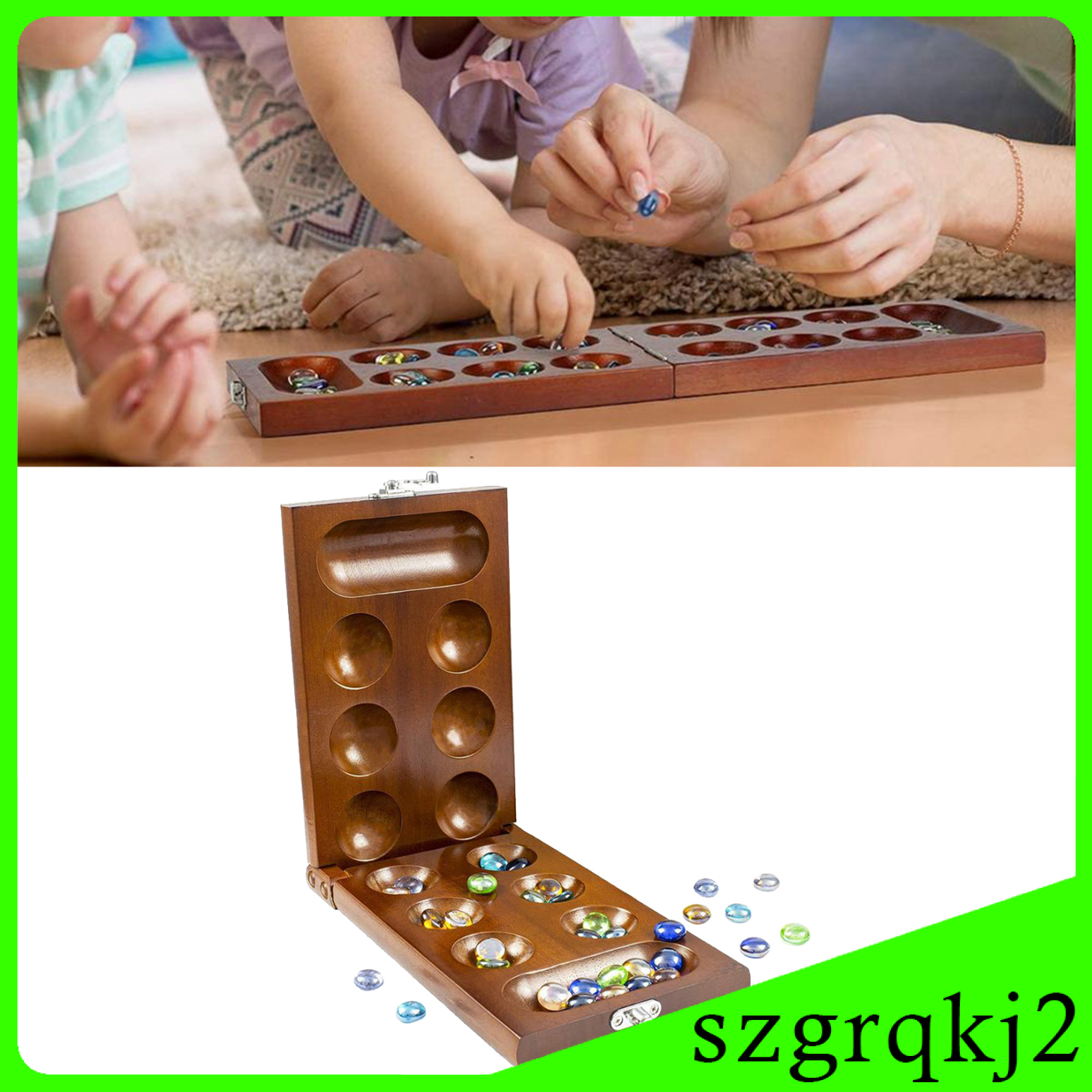 Bộ Trò Chơi Chiến Lược Mancala Bằng Gỗ Cho Trẻ Em Và Người Lớn