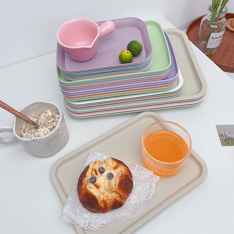 Đĩa Đựng Thức Ăn Vặt Kiểu Hàn Quốc Màu Sắc Ngọt Ngào Xinh Xắn