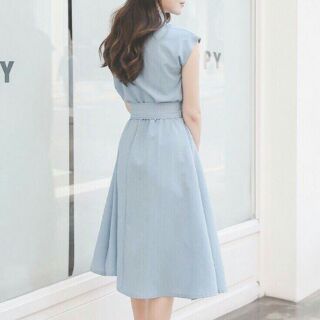 Đầm Sơ Mi Blue TayCon ( kèm hình thật)