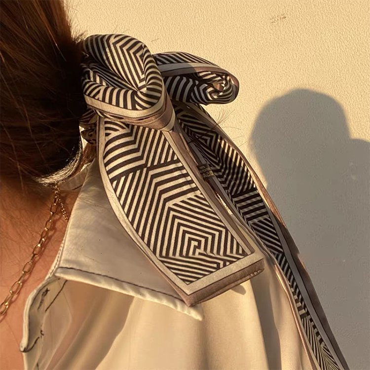 Dây buộc tóc kiêm khăn choàng cổ ruy băng thắt nơ xinh xắn đáng yêu dành cho nữ