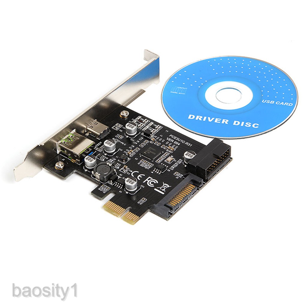 Bộ Chuyển Đổi Pci-e Pci Express Sang Usb3.1 Type C + Usb 2.4a