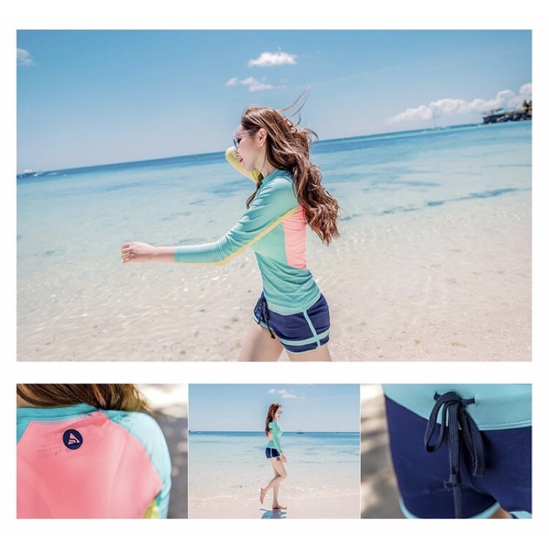 Bộ quần áo bơi đôi dành cho nam nữ đi biển mã L35 và L36 | BigBuy360 - bigbuy360.vn