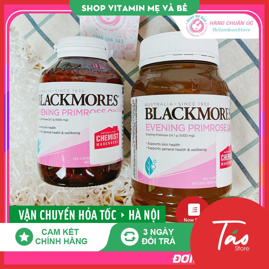 Tinh dầu Hoa Anh Thảo Blackmores Evening Primrose Oil 190 viên - Xuất xứ Úc ÚC