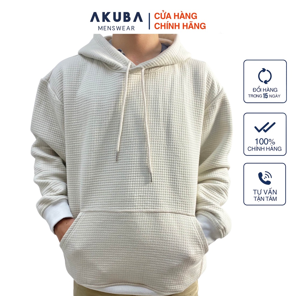 Áo khoác hoodie thể thao cao cấp xuất khẩu freesize AKUBA nam nữ unisex dày dặn co giãn bền màu không co rút 01j0073