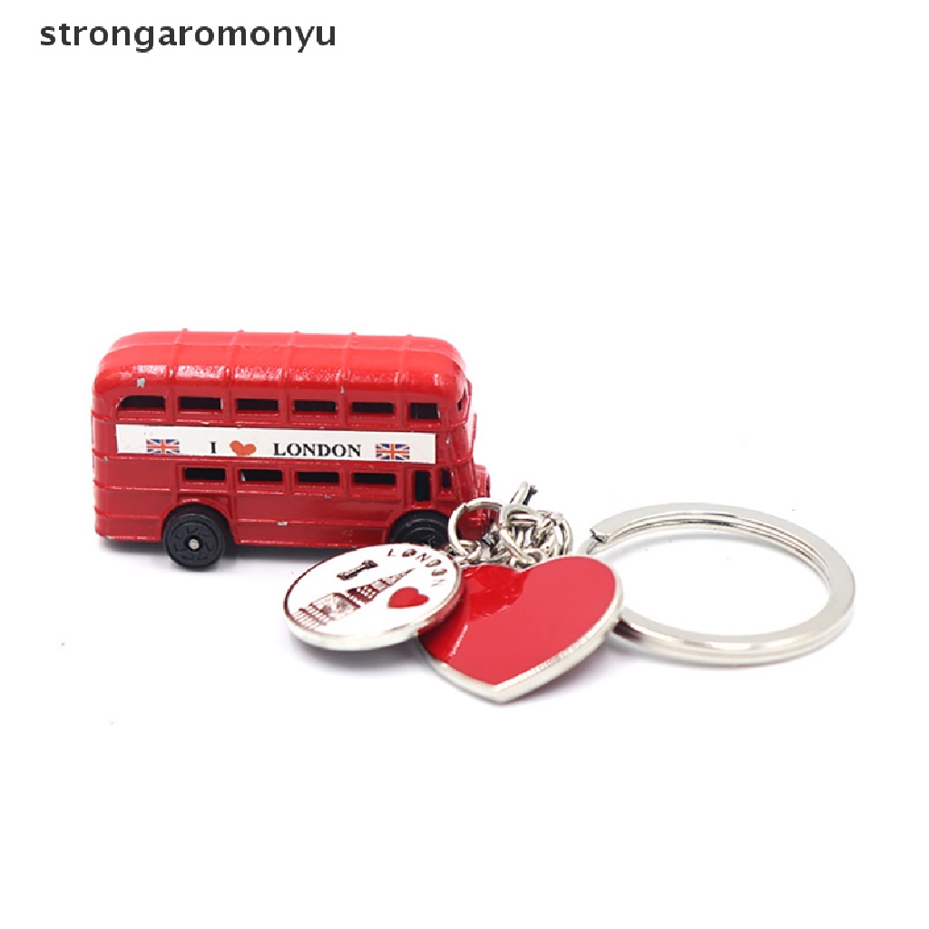 【YU】 3D Metal Keychain Cute London Tourist Bus Souvenir Magnetic Craft Tourism . – – top1shop
