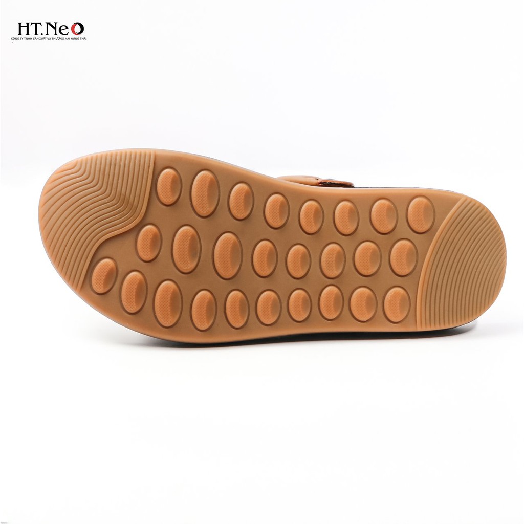 Sandal nam HT.NEO 100% da bò mềm mại, đế cao su nguyên khối, khâu may chân quai siêu chắc chắn SD76