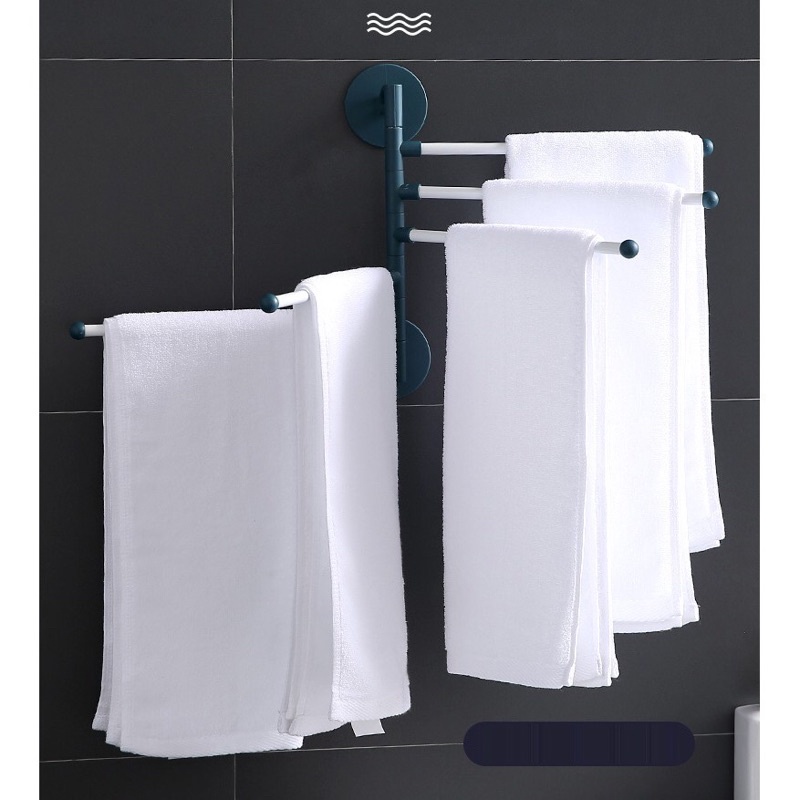 Giá treo khăn nhà tắm - Giá treo khăn mặt 5 nhánh xoay dán tường siêu dính - KỆ TREO KHĂN 5 TẦNG DÁN TƯỜNG XOAY 180 ĐỘ