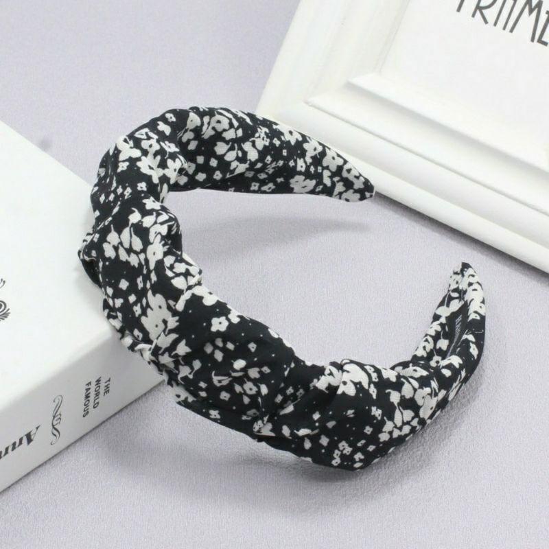 Băng đô cài tóc hoạ tiết hoa thanh lịch