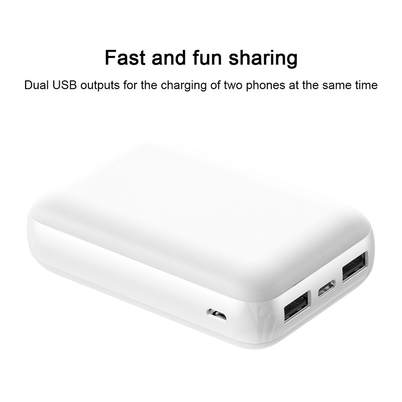 Sạc dự phòng Baseus mini 2.1A cổng USB đôi siêu bền tiện dụng 10000mAh