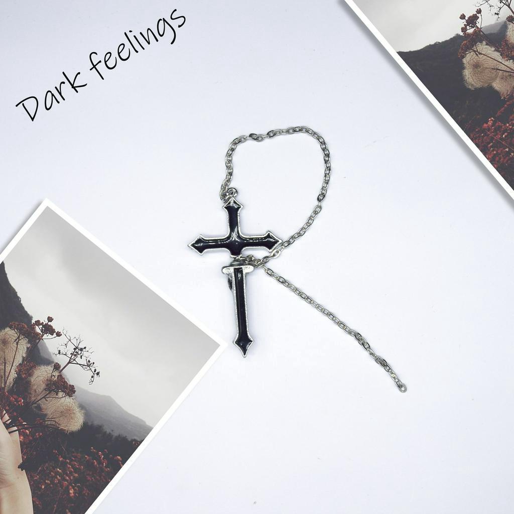 Hoa Tai Dáng Dài Hình Thánh Giá Thời Trang Cho Nữ