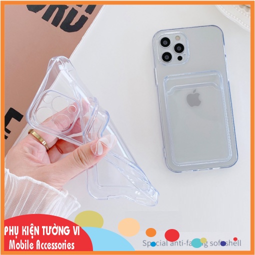 Ốp lưng silicon có khe đựng thẻ cho iPhone