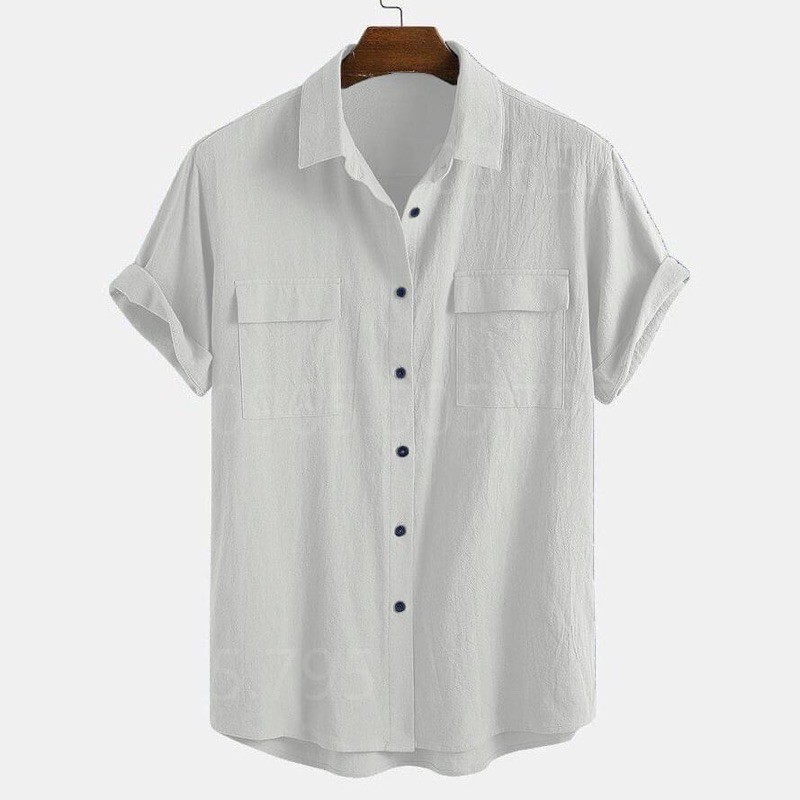 [Mã FAMAYMA2 giảm 10K đơn 50K] Áo sơmi đũi cổ bẻ nam . Áo sơmi thời trang new 2021 | BigBuy360 - bigbuy360.vn