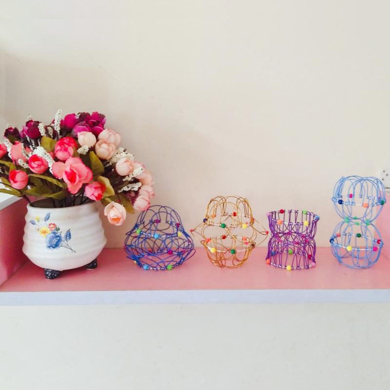Đồ Chơi Kiểu Giỏ Hoa Mandala Bằng Thép Mềm Giúp Giảm Căng Thẳng Dành Cho Người Lớn Và Trẻ Em
