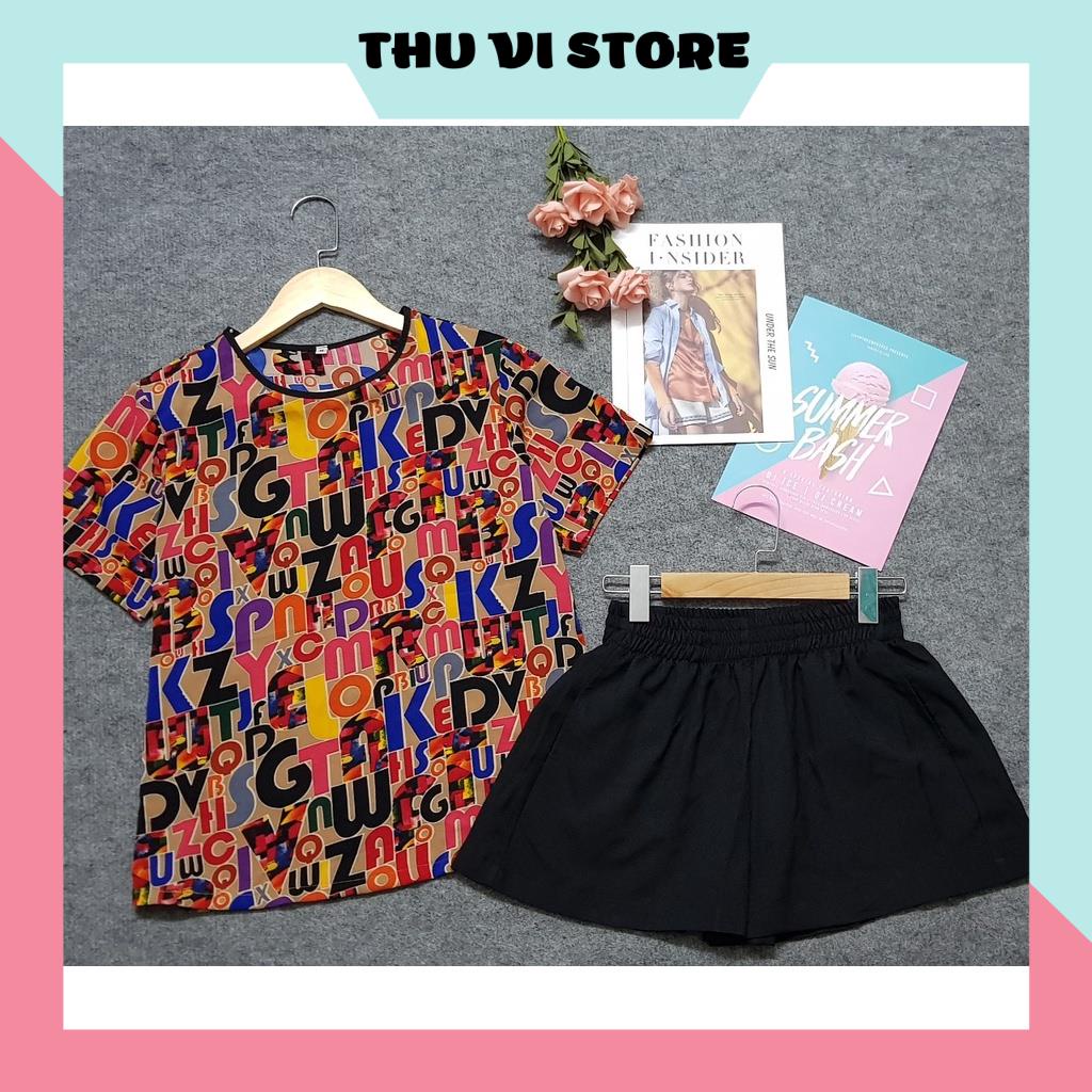 Đồ Bộ Nữ Mặc Nhà, Đồ Bộ Trung Niên Áo Nữ Cổ Tròn Họa Tiết Quần Sọc Màu Trơn, Hàng Có Size Chất Liệu Cao Cấp, Mặc Nhà, Đi | BigBuy360 - bigbuy360.vn