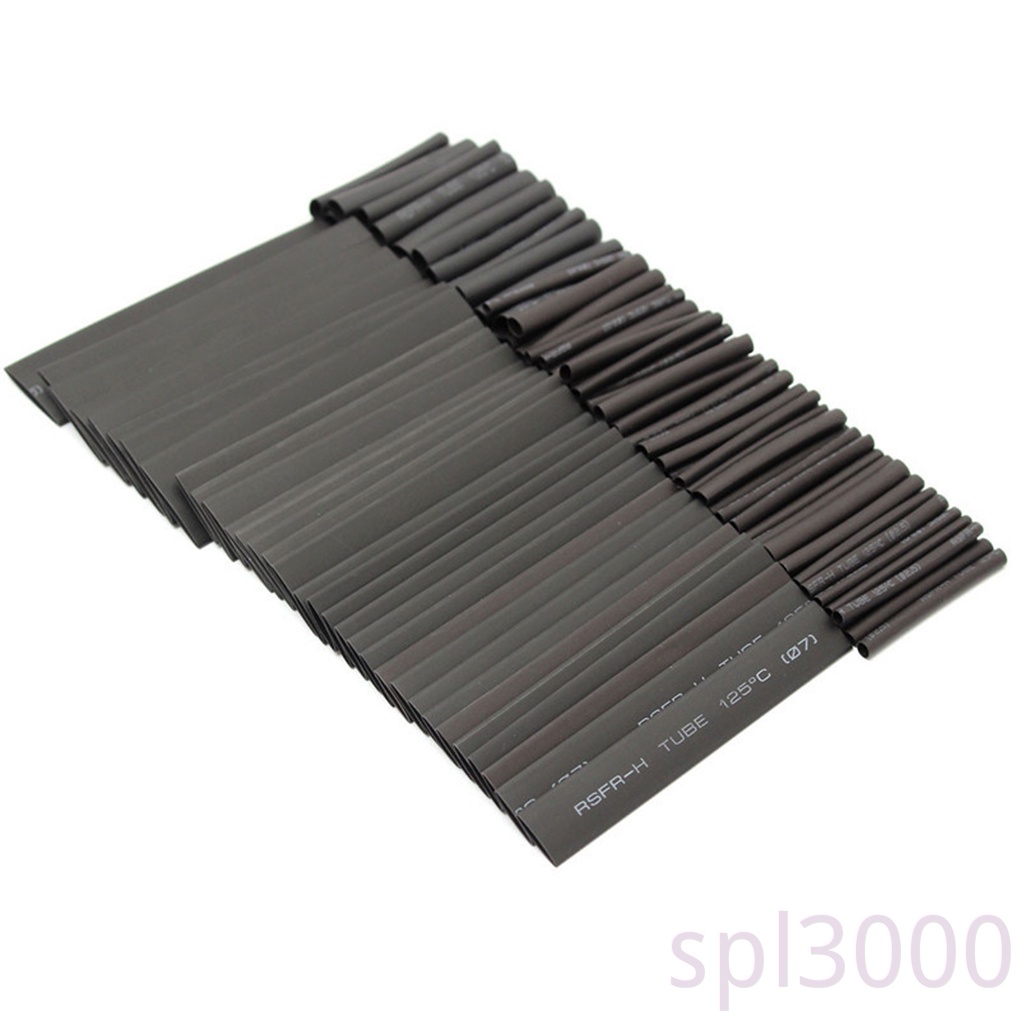 Bộ 127 cái ống bọc dây điện co nhiệt màu đen