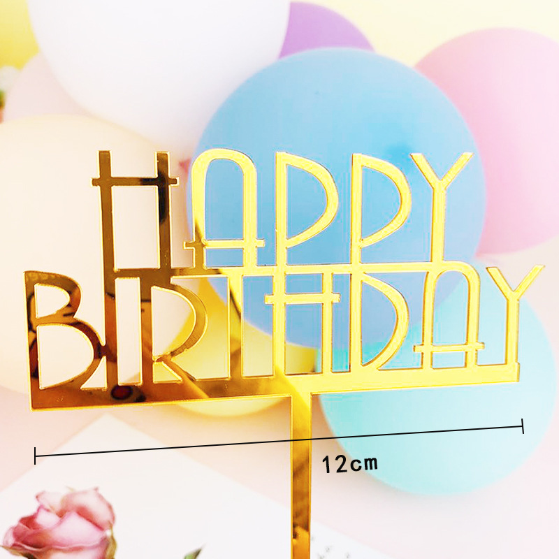 Set 10 que cắm kiểu chữ Happy Birthday với 20 kiểu tùy chọn