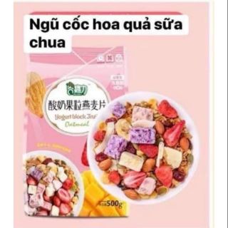 ( TÚI 500GR) NGŨ CỐC HOA QUẢ SẤY DẺO KÈM VIÊN SỮA CHUA KHÔ