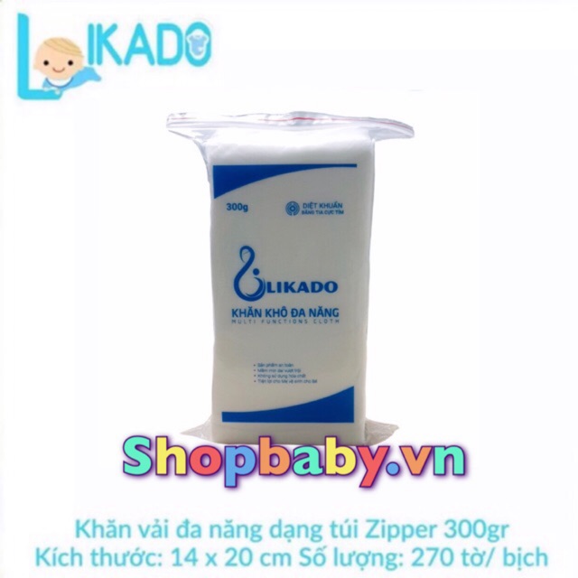 Khăn vải khô đa năng Likado đủ loại 300g / 400g