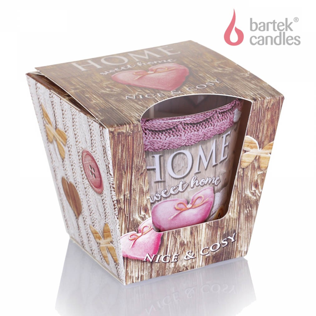 Ly nến thơm Bartek Candles BAT4820 Home Sweet Home 115g (Hương cam rừng)