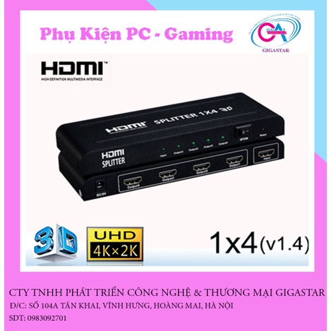 Bộ Chia HDMI 1 ra 4 HDMI SPLITTER 1 x 4 (mạch dài)