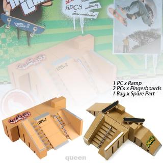 Skate Park Children Toy Mini Training Accessories Sports ABS Fingerboard Ramp Set