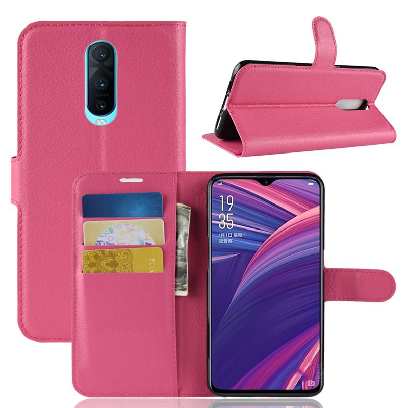 Bao da điện thoại có đế đỡ gấp và ngăn để thẻ cho Oppo R17 Pro / R17 | BigBuy360 - bigbuy360.vn