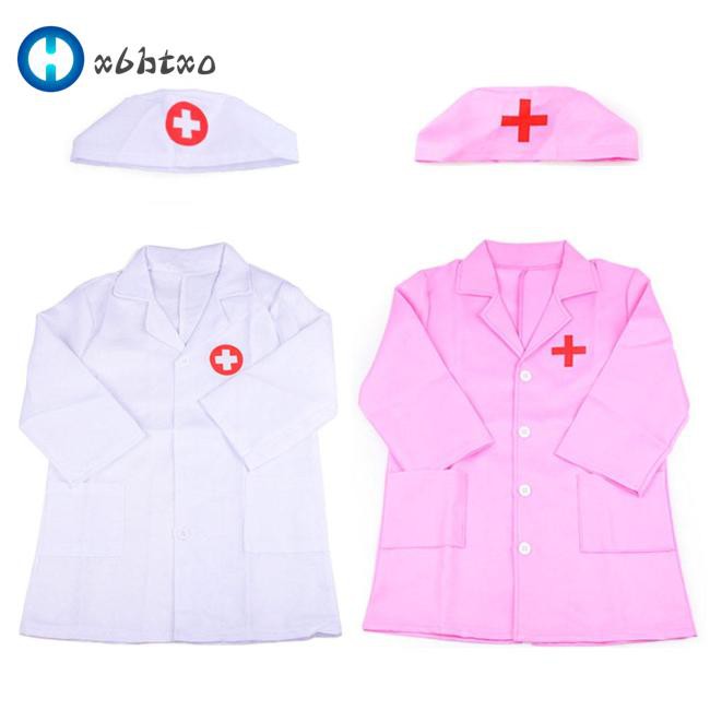 Bác sĩ trẻ em và y tá trang phục chuyên nghiệp kinh nghiệm phù hợp với trang phục biểu diễn
