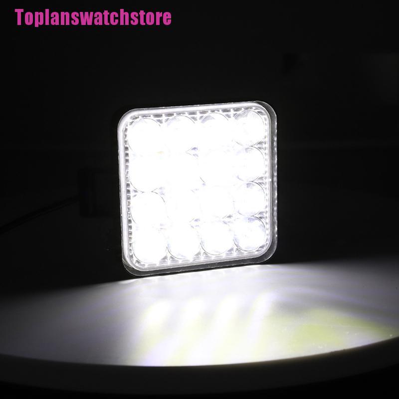Đèn LED Hình Vuông 48W 12V 24V Ánh Sáng Trắng Dành Cho Ô Tô Xe Tải