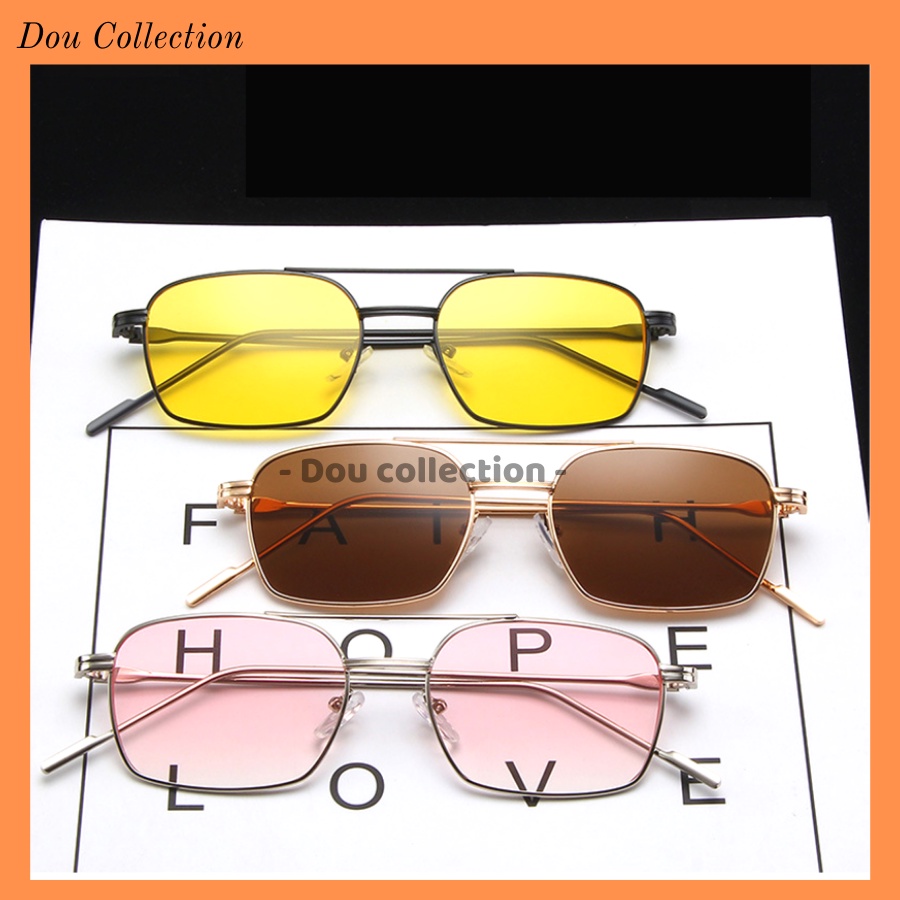 [Nowship2h] Kính Mát (Kính Râm) Cao Cấp Hình Oval Retro Gọng Kim Loại Phong Cách Hàn Quốc - Carl Fitow - Mã MK030
