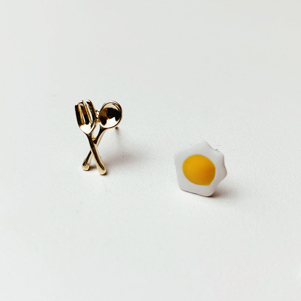 Bông Tai Bạc 925 Hình Trứng Ốp La Đáng Yêu Xinh Xắn Cho Nữ