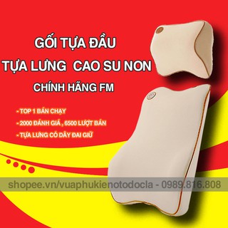 Gối tựa đầu tựa lưng ô tô Fuman cao su non cao cấp