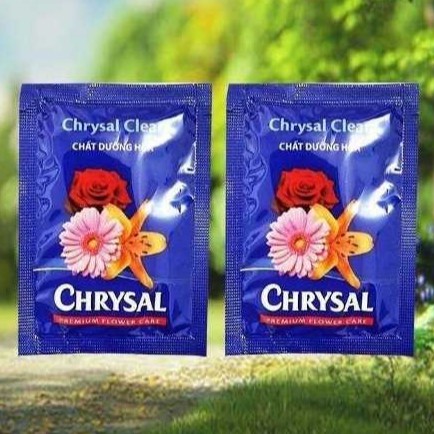 10 gói chất dưỡng hoa tươi lâu tàn CHRYSAL, Bột dưỡng cắm hoa Long life