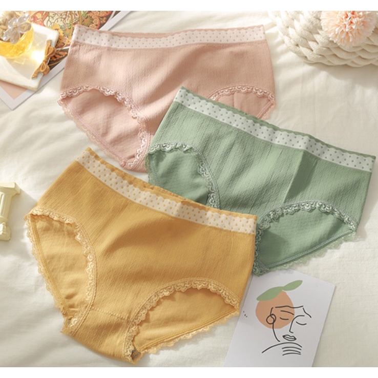 Quần lót nữ cotton, trẻ trung, thoải mái, thoát mát (MS 03078) Anna Shop
