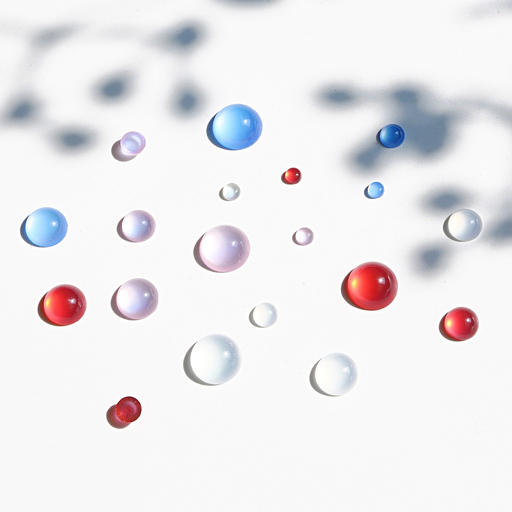 Bộ 20-50 Miếng Đệm Mặt Kính Tròn Dẹt Màu Đỏ Trắng Xanh Dương Hồng Làm Trang Sức DIY