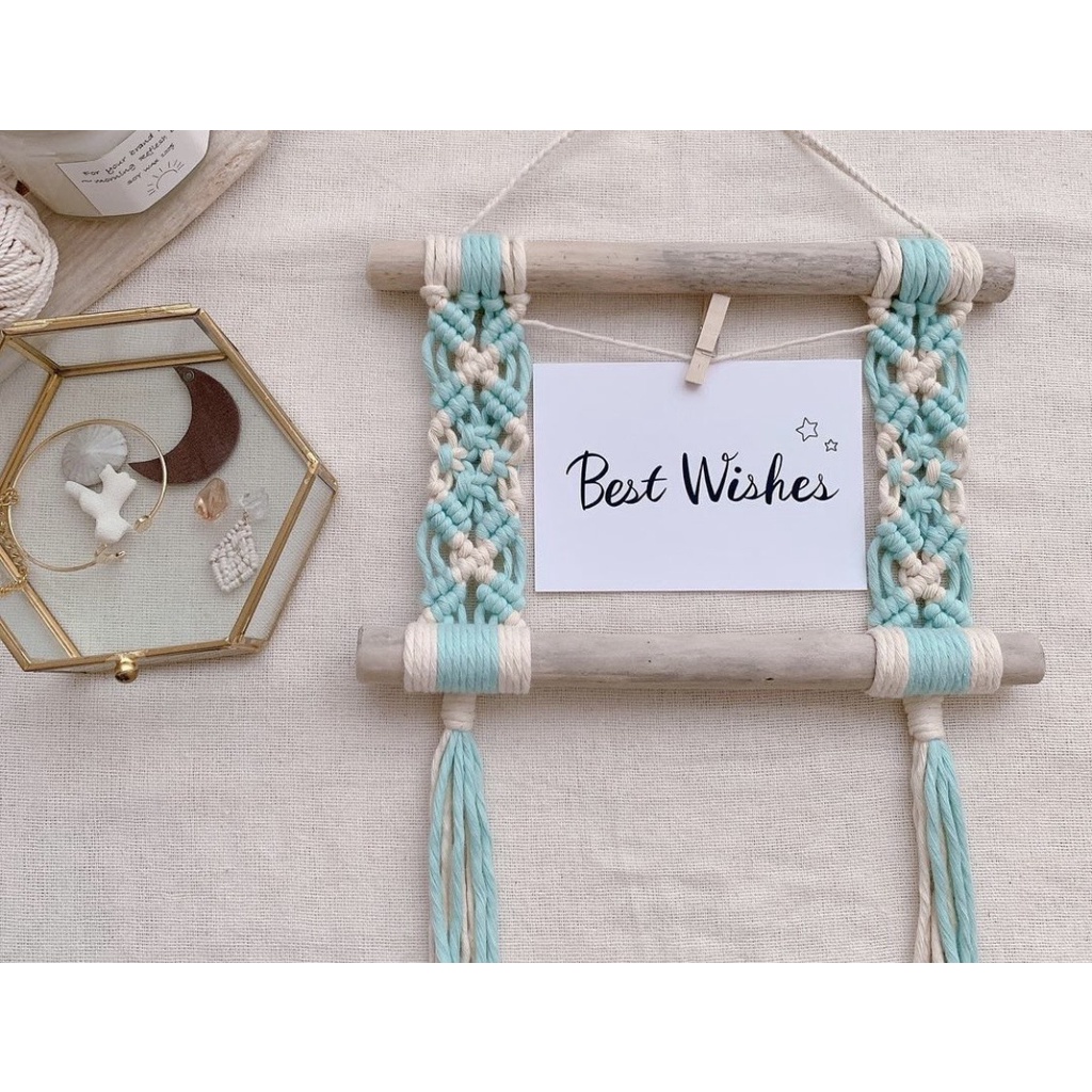Khung ảnh macrame, khung treo note treo tường trang trí sản phẩm Yenyen Handmade