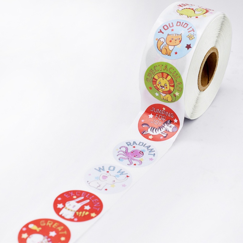Set 500 Miếng Dán Khen Thưởng Hình Động Vật Hoạt Hình