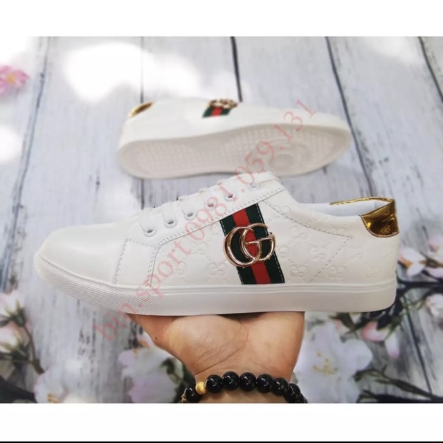 Giầy thể thao GG gót vàng
