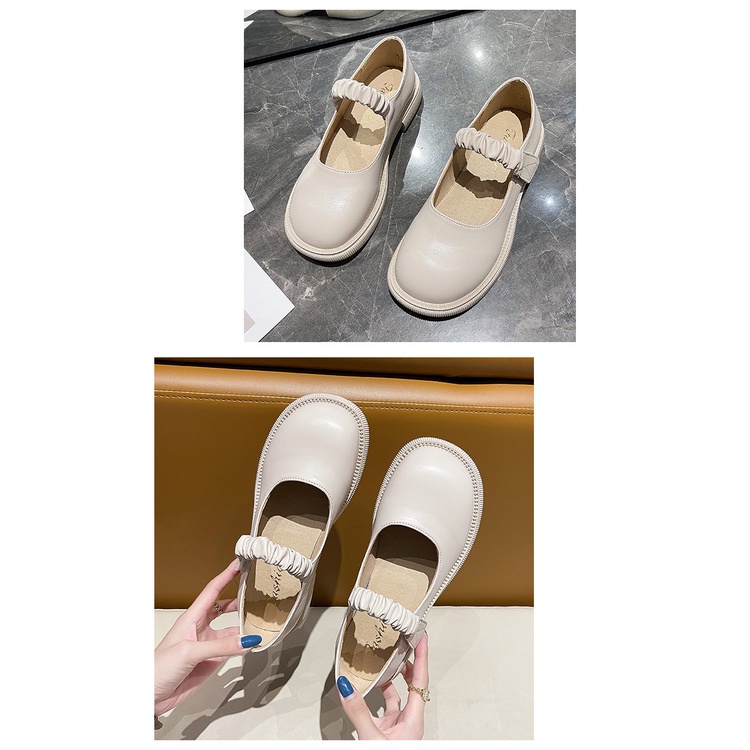 Giày Búp Bê Vintage - Giày Lolita Tiểu Thư Quai Bèo Nhúm Dây Phong Cách Ulzzang Hàn Quốc HQ 220