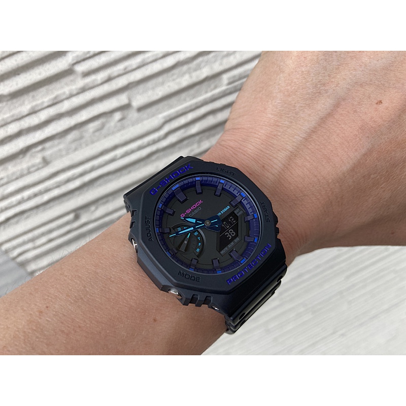 Đồng Hồ Nam Dây Nhựa Casio G-Shock GA-2100VB-1ADR Chính Hãng Lõi Carbon GA-2100VB-1A