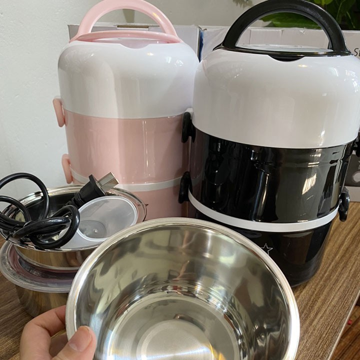 Hộp Nấu Và Ủ Cơm Cao Cấp 2, 3 Tầng Làm Nóng Siêu Tốc - Cà Mèn Điện - Cặp Lồng Cơm Điện [ Bảo Hành Đổi Trả 12 Tháng] | BigBuy360 - bigbuy360.vn