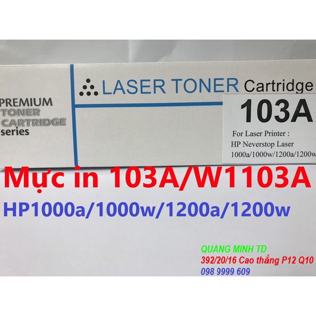 Mực in 103A/ W1103A - Hộp mực máy in HP Neverstop 1000a/1000w/1200a/1200w MFP