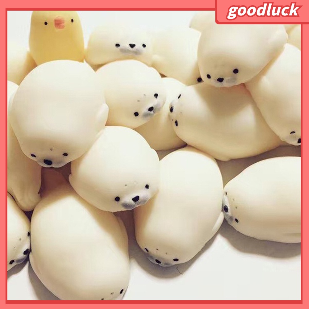 Đồ chơi squishy hình hải cẩu trắng dễ thương giúp giảm căng thẳng