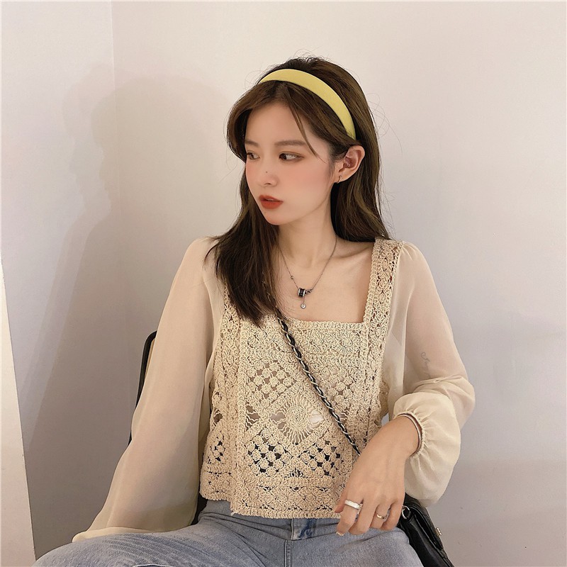 Áo SUXI tay dài phối ren thời trang quyến rũ cho nữ