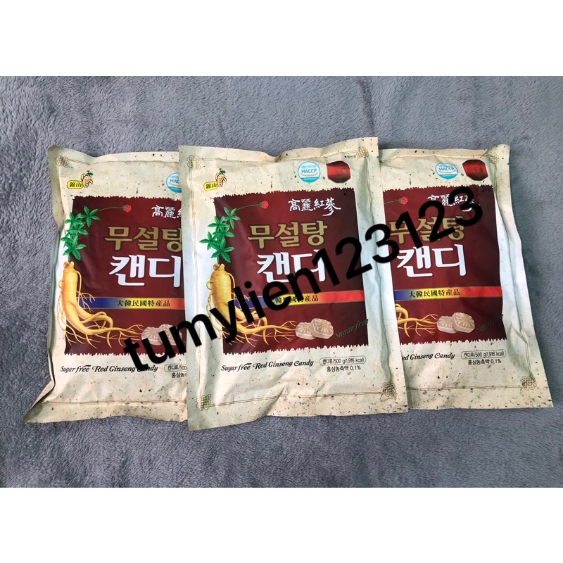 Kẹo Hồng Sâm Hàn Quốc loại không đường gói 500gr