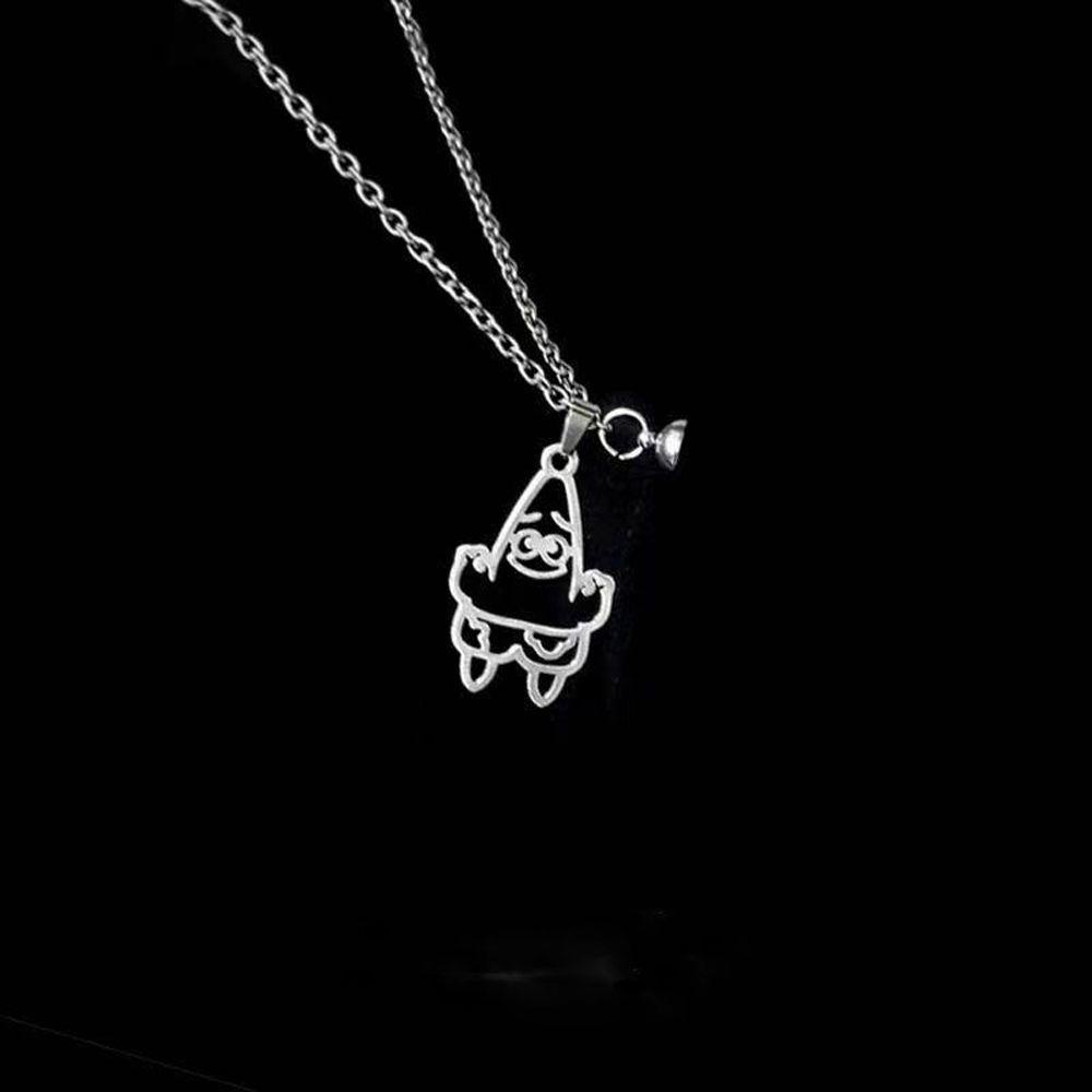 ANEMONE Vòng cổ Thép Titan Mặt Hình SpongeBob Phong Cách Nhật Bản Cho Cặp Đôi