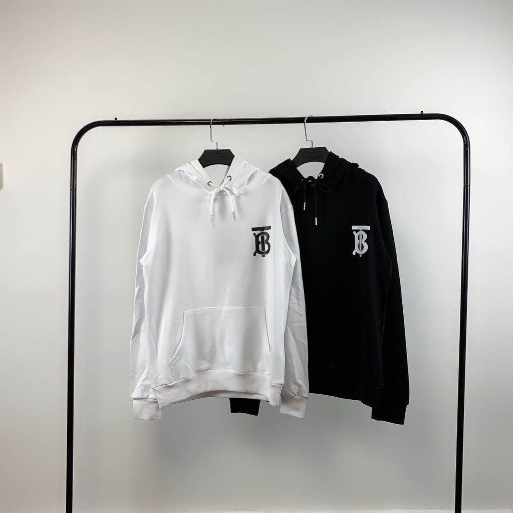Áo hoodies có nón dài tay in chữ BURBERRY