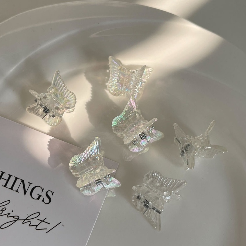 ✨✨Kẹp Tóc Hình Bướm Mini Trong Suốt Dành Cho Nữ