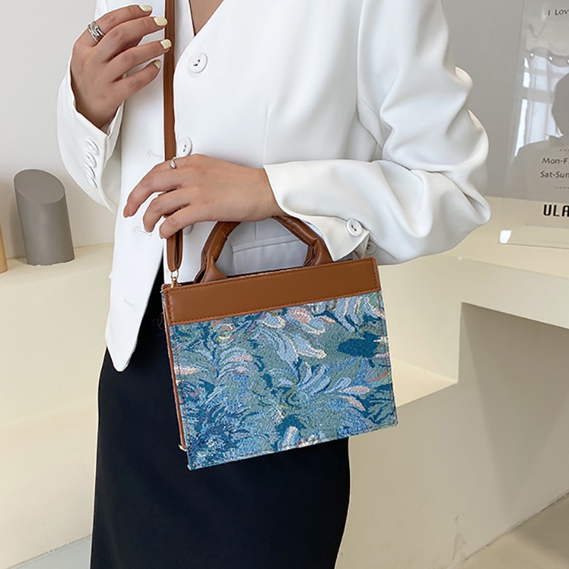 Túi tote IELGY đeo vai sức chứa lớn in họa tiết cá tính